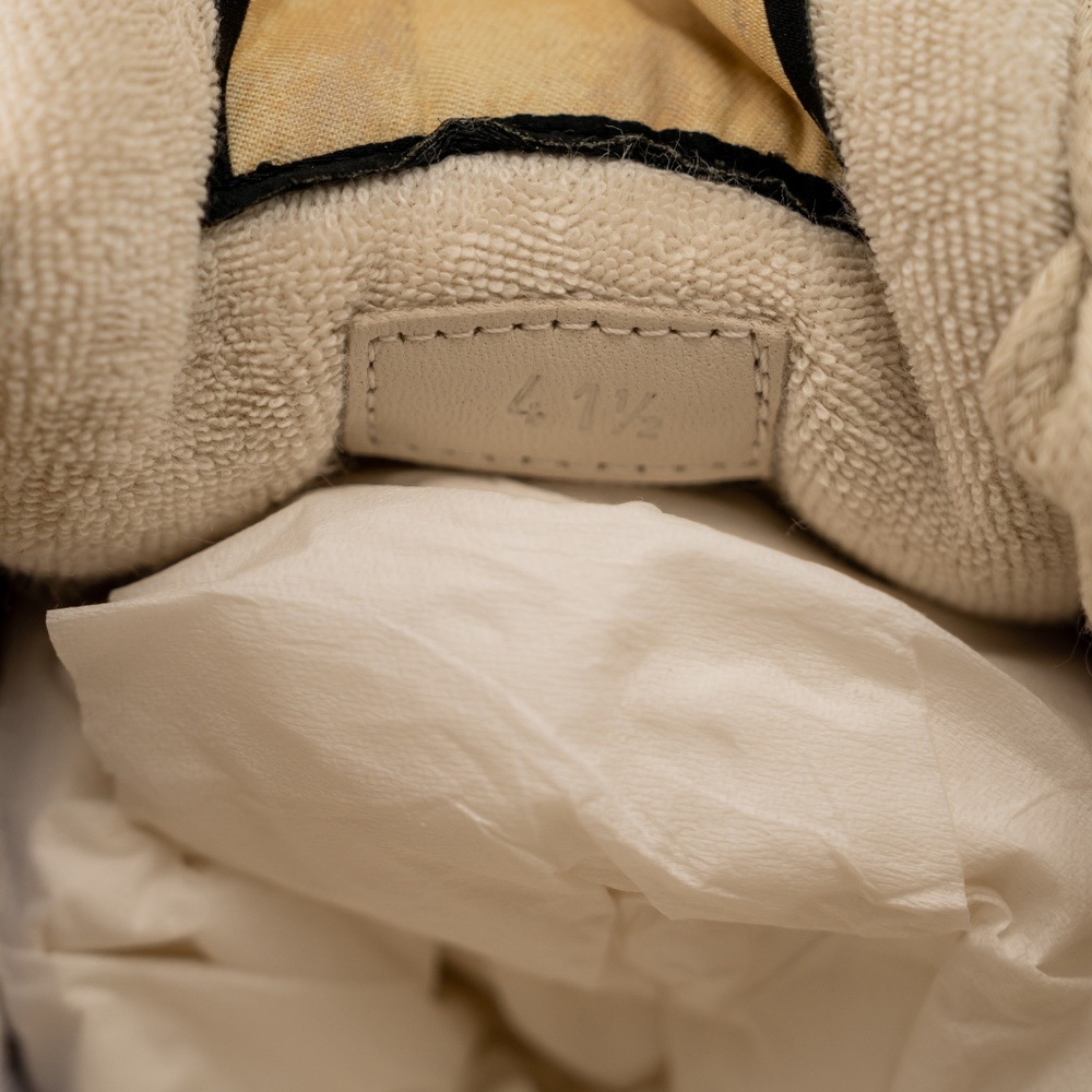 size 41.5G 11.5 US Gucci Screener Enamel Aged Sneakers Beige Blue Red - Picture 11 of 13